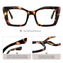 Lentes kunchu con bloqueo de luz azul para lectura prolongada y menor fatiga visual.