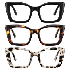 Lentes kunchu para mujer, lectura de gran tamaño y cuadradas, comodidad diaria.