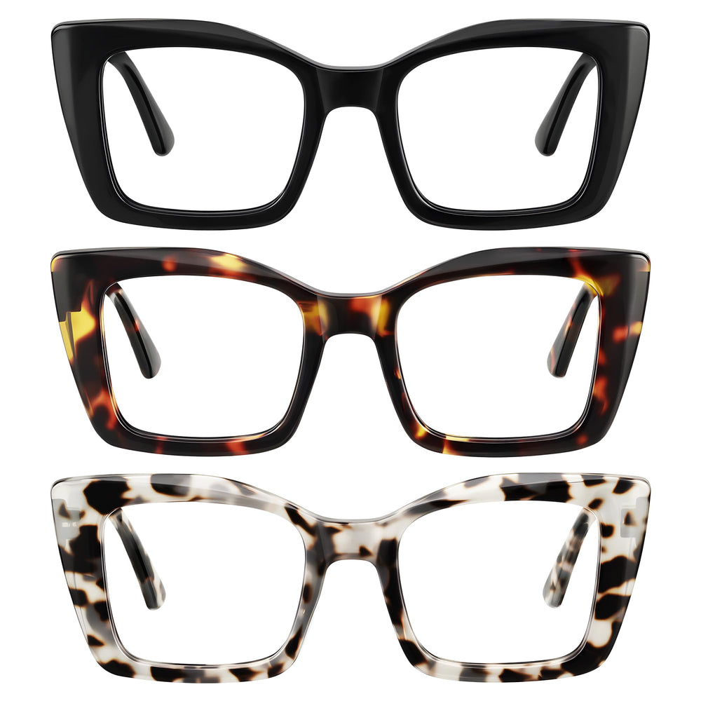 kunchu reading glasses for women with Oprah-style square frames for everyday elegance