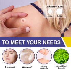 KUNJAYER wart remover patch applied on wart, discreet daily wear.