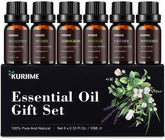 KURJIME peppermint essential oil bottle for diffuser to boost alertness and refresh rooms.