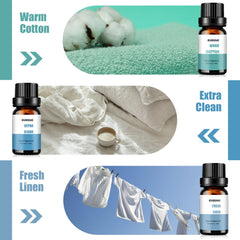 KURJIME Warm Cotton diffuser oil evokes freshly laundered freshness.