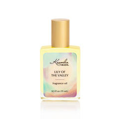 Kuumba Made Lily of the Valley fragrance oil bottle showing alcohol-free scent and purity