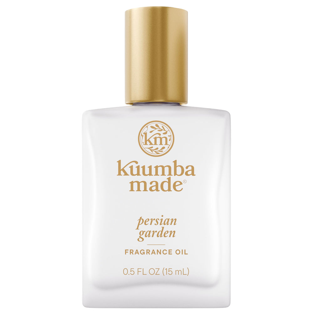 Kuumba Made Persian Garden fragrance oil bottle closeup showing rich aroma