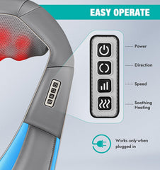 Kuzaro deep-tissue kneading with 8 nodes for muscle relaxation.