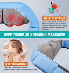 Kuzaro ergonomic U-shaped massager fitting the neck and back.