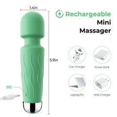 Kverg handheld massager side view, ergonomic grip for comfortable sessions.
