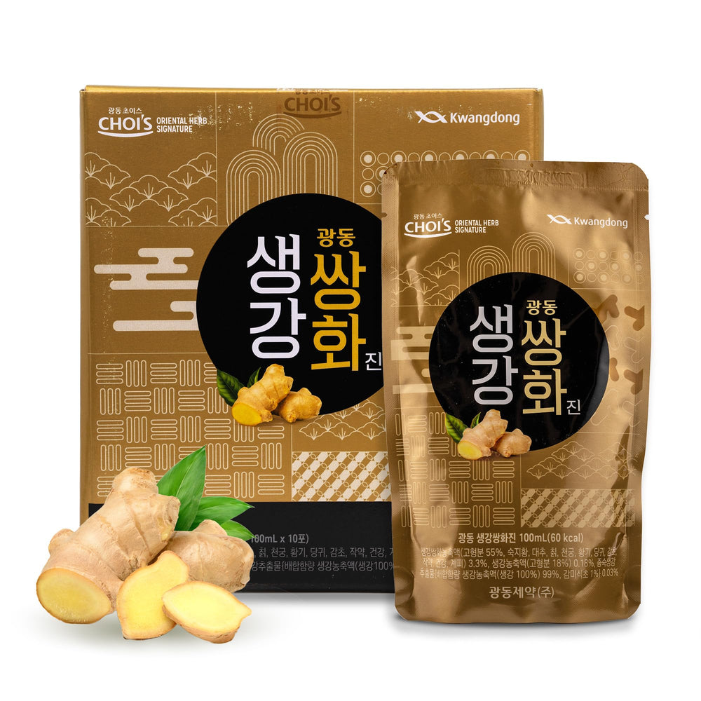 KWANGDONG Ssang Hwa Jin packaging showing traditional herbal tea format for on-the-go use