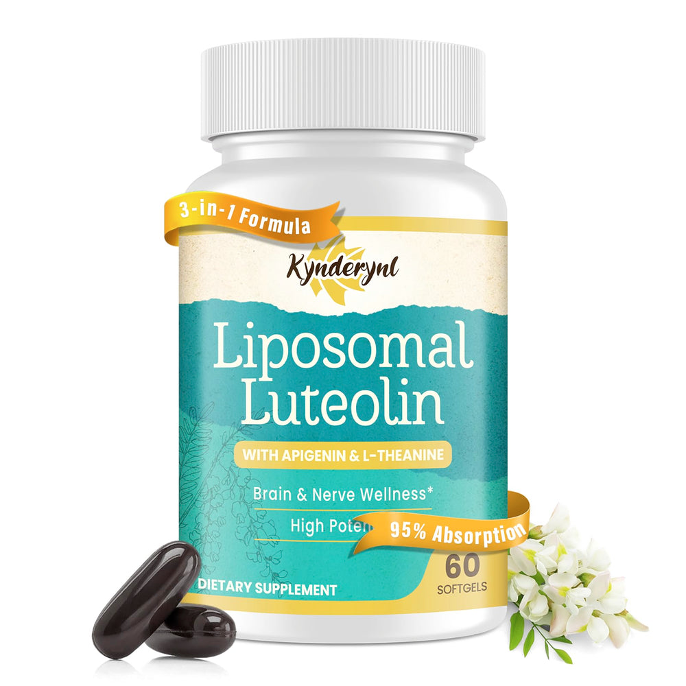 Kynderynl Liposomal Luteolin 200mg bottle with memory-support packaging