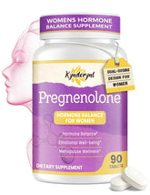 Kynderynl Pregnenolone bottle shows dual-dosing design for customizable daily support.