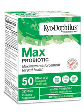 Kyo-Dophilus Max Probiotics bottle close-up for daily gut balance.