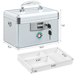 KYODOLED Locking Key Medicine Box lock and keys highlight secure protection.
