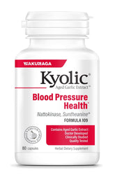 Kyolic Aged Garlic Extract Formula 109 bottle suggesting potential heart health support.