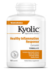 Kyolic Aged Garlic Extract Formula 111 bottle, odorless and stomach-friendly.