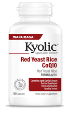 Kyolic Aged Garlic Extract Formula 114 bottle label promoting cardiovascular support