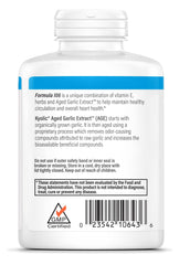 Kyolic Formula 106 packaging and label highlighting odorless garlic and organic origin.