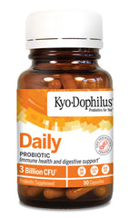 Kyolic Kyo-Dophilus capsules close-up, stomach-acid resistant for reliable daily use