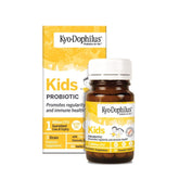 Kyolic Kyo-Dophilus Kids probiotic vanilla chewables promoting daily regularity.