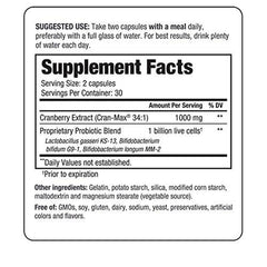 Close-up of Kyolic Cran+ Probiotic capsules showing the three-strain blend.