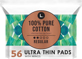 L. Ultra Thin Pads with breathable cotton top layer offering everyday comfort