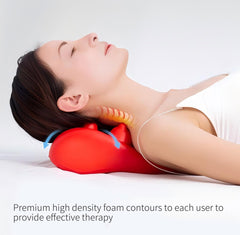 L-WASH neck pillow with high-density foam core contours to neck and shoulders