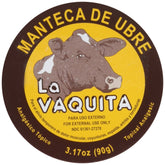 La Vaquita Manteca de Ubre en lata ofrece alivio suave para molestias localizadas.