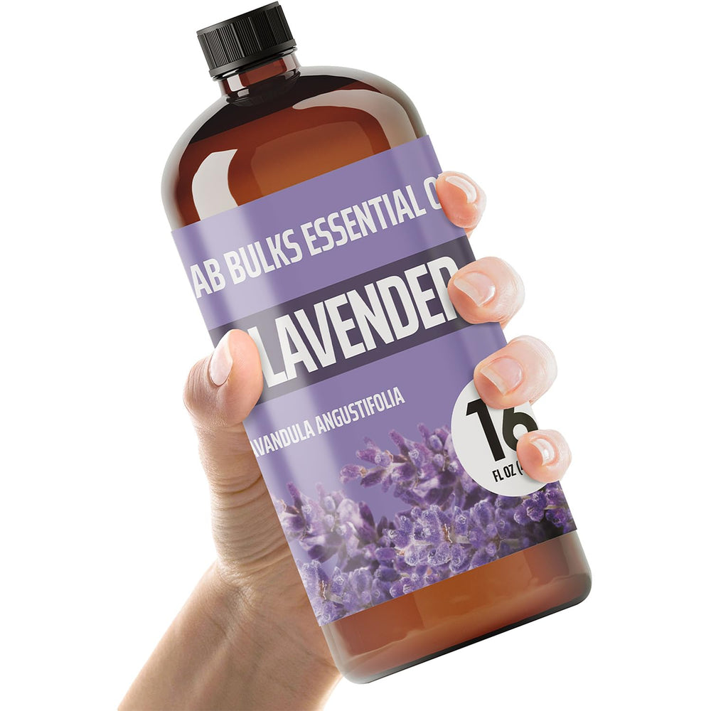 LAB BULKS ESSENTIAL OIL lavender bottle—calm scent for diffusers and DIY blends.