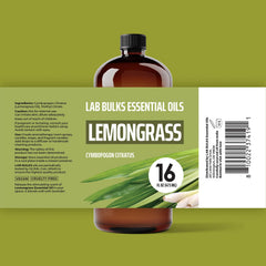 LAB BULKS Lemongrass essential oil diffuser blend idea for uplifting spaces.