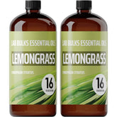 LAB BULKS Lemongrass essential oil bottle for diffusion and DIY blends.