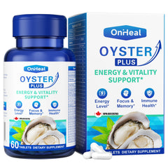 LABJD Premium Oyster Extract bottle highlighting zinc-rich formula for daily energy.