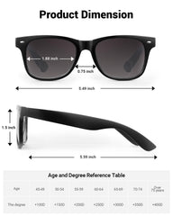 LADEESSE bifocal sunglasses with spring hinge for comfortable wear.