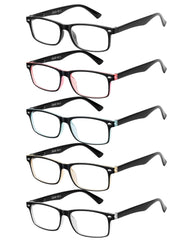 Gafas de lectura LADEESSE para mujer, pack de 5, ideal para uso diario.