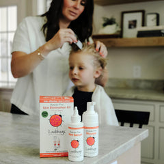 Ladibugs Elimination Mousse waiting period of five minutes on hair