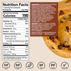 Laird Superfood Protein Bar with adaptogens highlighting Chaga and Lion's Mane for wellbeing.