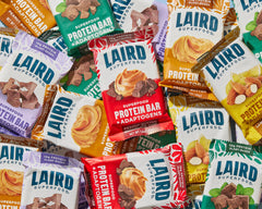 Laird Superfood bar on desk with real ingredients for clean snacking