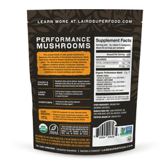 Laird Superfood Organic Mushroom Blend scoop on counter for quick shakes