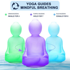 Lalifebuss Mindfulness Breathing Yoga purple light holds for seven seconds to deepen awareness.