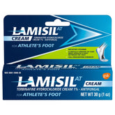 Lamisil Athelete's Foot Cream applied between toes for itching relief