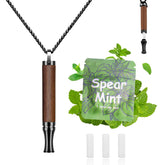 LAMKHOO Breathing Necklace with mint pod for a refreshing inhalation and cravings support.