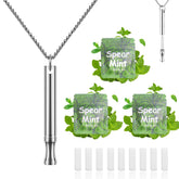 LAMKHOO Breathing Necklace with mint pod insert, a discreet quit-smoking aid.