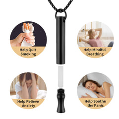 LAMKHOO discreet fidget necklace promotes calm during moments of stress.