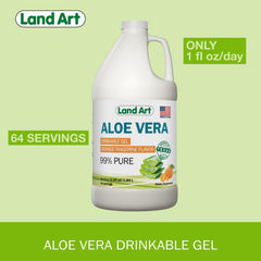 Land Art Pure Aloe Vera bottle pour ideal for on-the-go hydration