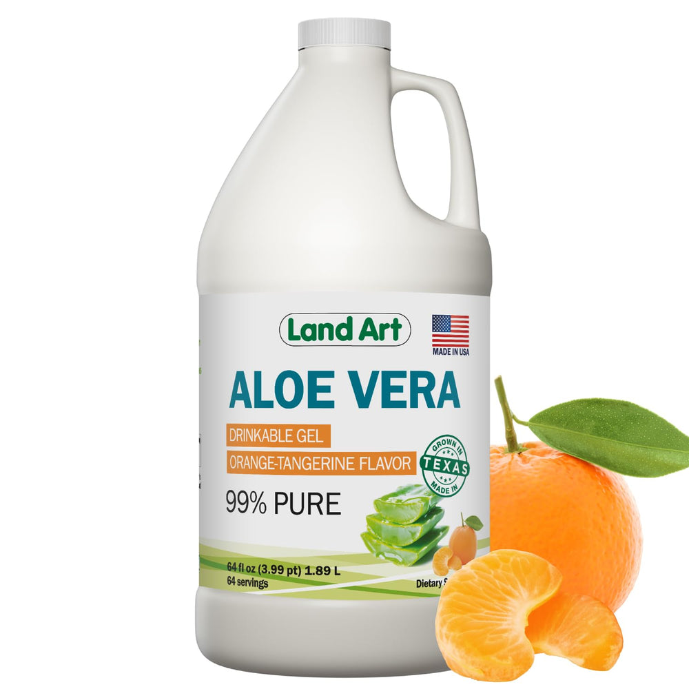 Land Art Pure Aloe Vera orange-tangerine bottle for daily use