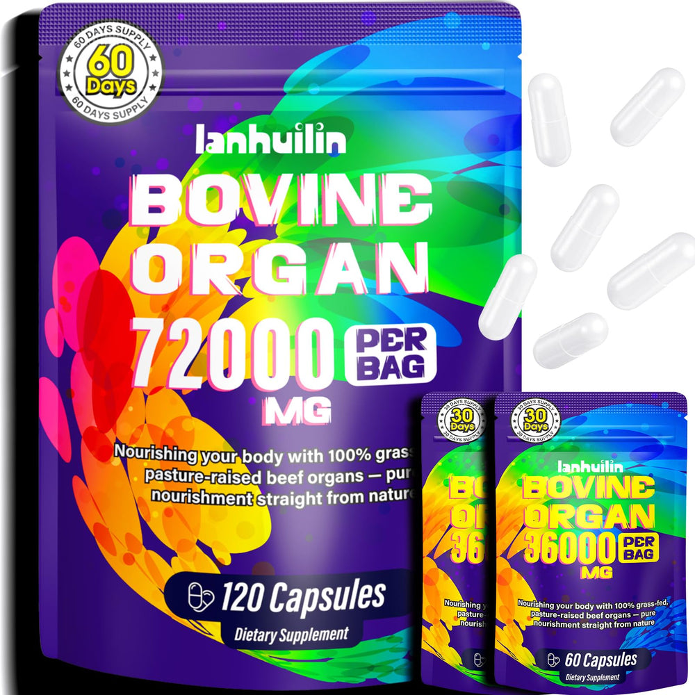 Lanhuilin Beef Organ Supplement liver bottle with capsules for daily energy support