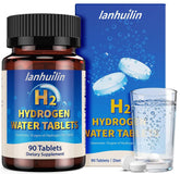 Lanhuilin hydrogen tablets dissolving in water for antioxidant hydration.