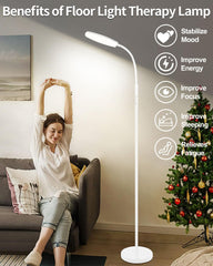 LanSuper light therapy lamp side view highlights adjustable gooseneck for precise light placement.