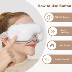 LAOBEN eye massager in use with light-blocking design for focus