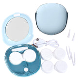 Lasiyanor contact lens cleaner ultrasonic blue with USB charging for on-the-go cleaning.