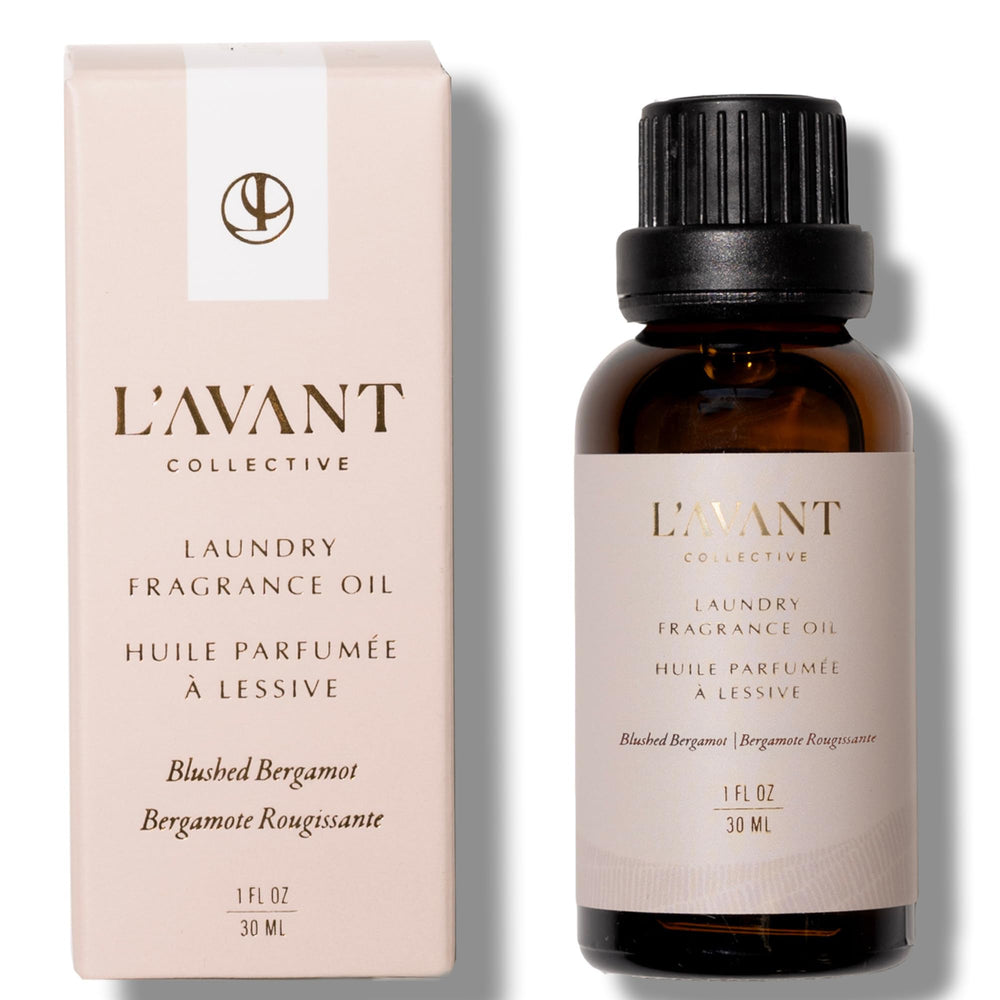 L'AVANT Collective Blushed Bergamot Laundry Oil bottle for fresh laundry aroma.
