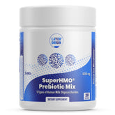 Layer Origin SuperHMO powder with scoop for daily gut support and easy dosing.
